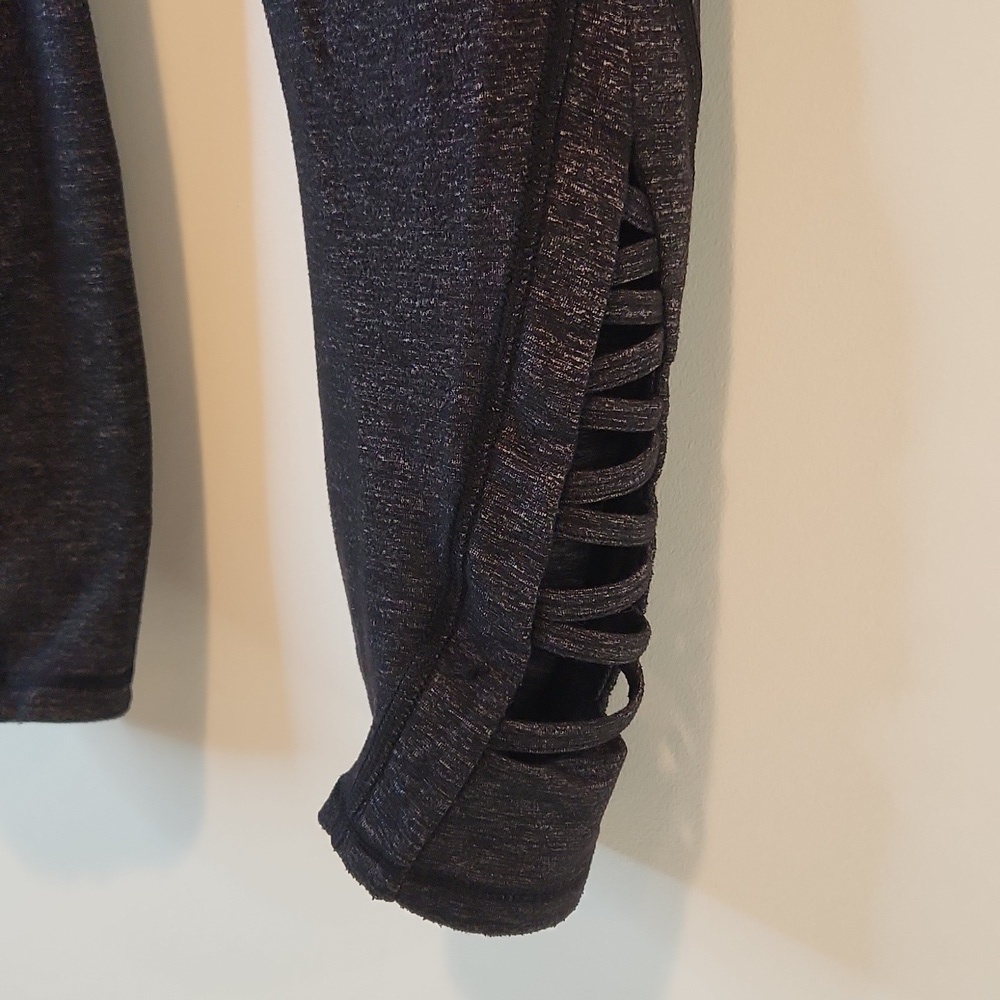 Athleta Capi Lattice Leggings Vented Pants Women's Sz XS Charcoal Gray NICE! - Picture 7 of 13